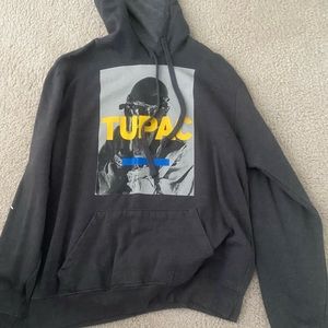 Gray Tupac Sweatshirt Mens Medium